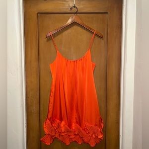 BCBGMaxAzeria satin trapeze dress